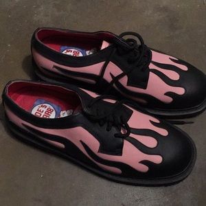 Joe’s garb black pink fire flame shoes USA 11